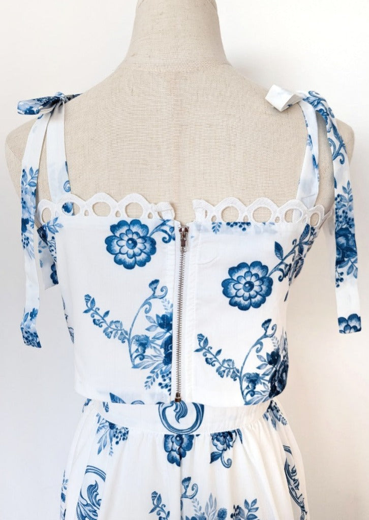 Am:EL Vivienne Blue Floral Lace Co-Ord