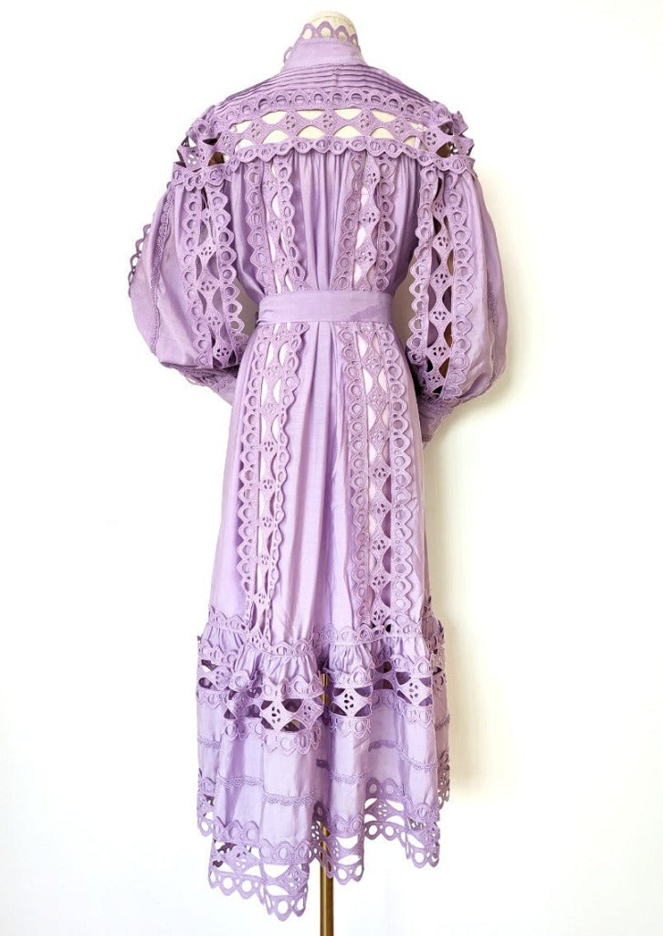 Am:EL Natalie Pastel Purple Eyelet Dress