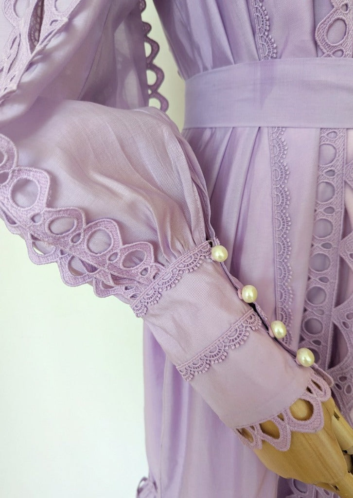 Am:EL Natalie Pastel Purple Eyelet Dress