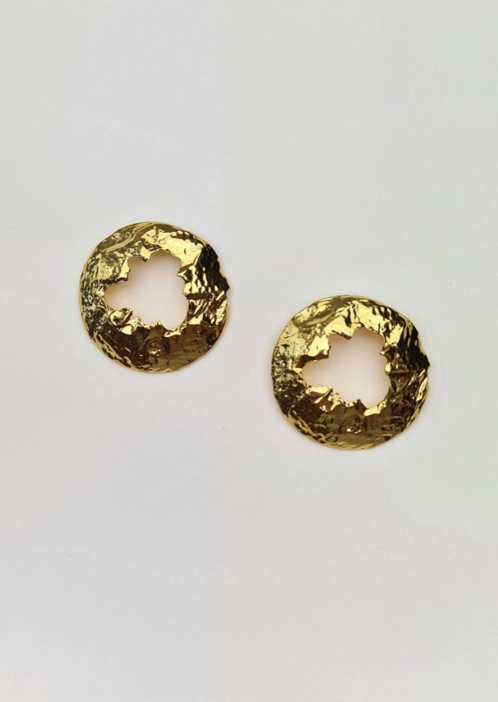 Unique Korean Fashion Accessories - Gold - Sunset Earrings