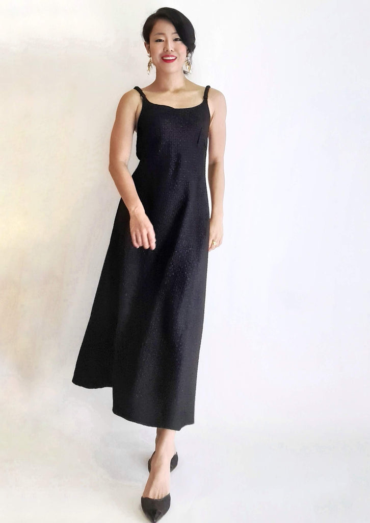 Am:EL Embossed Tile Dress in Black