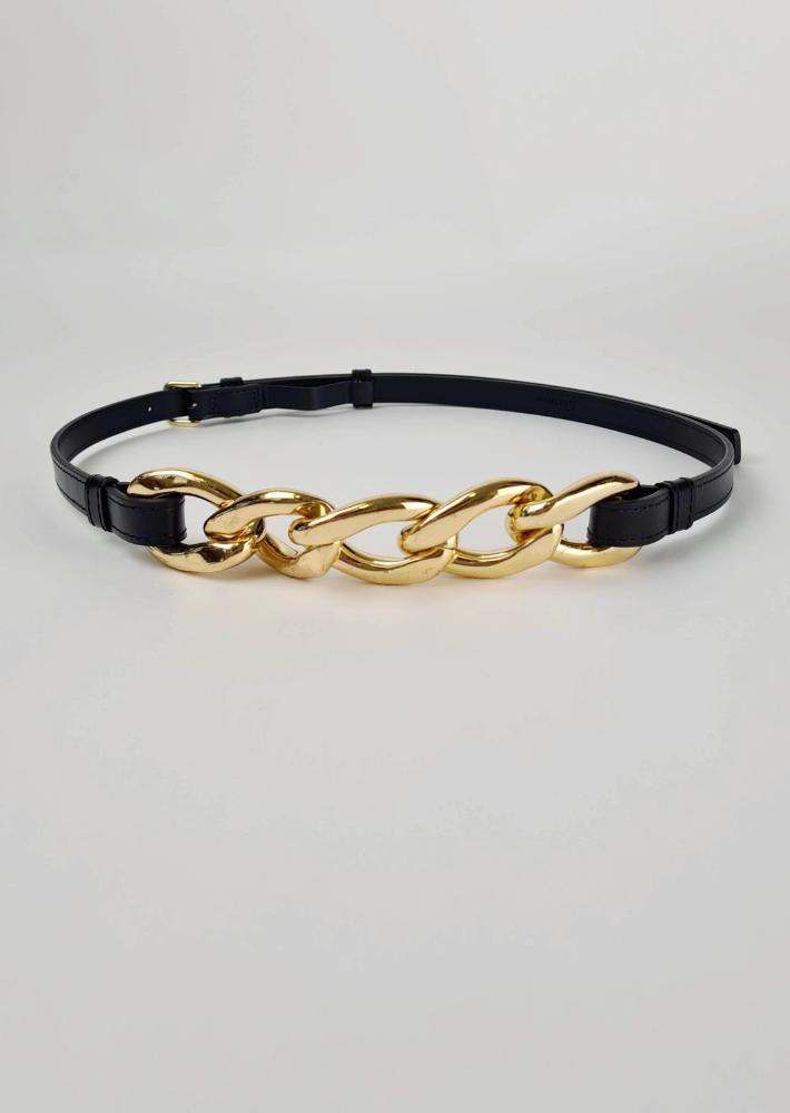 Unique Korean Fashion - Chunky Gold Chain Belt
