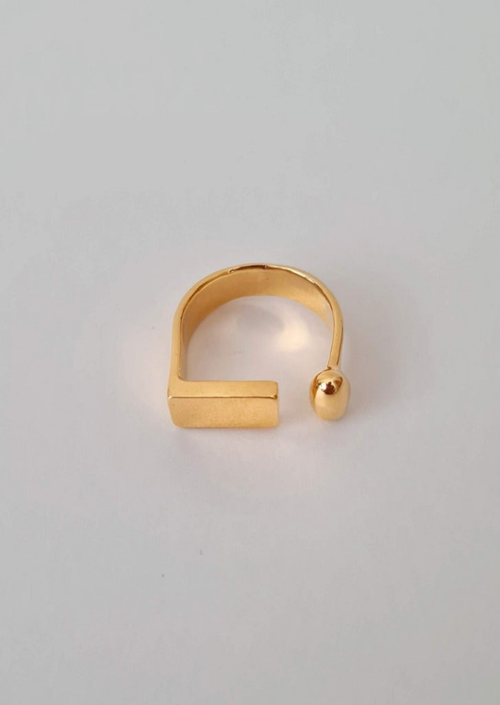 Unique Korean Fashion Accessories - Gold Open Cuff Ring