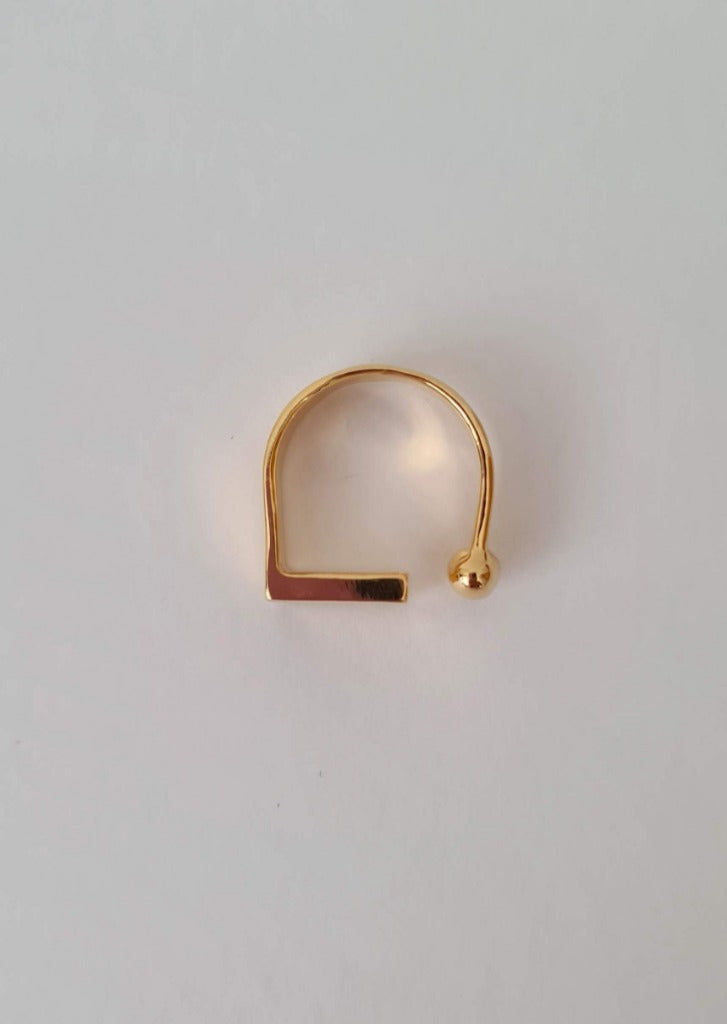 Unique K-fashion Accessories - Gold Open Cuff Ring