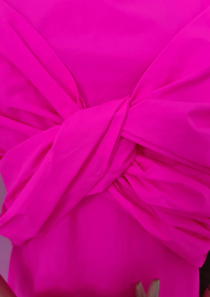 Am:EL Hot Pink Twist Tie Dress