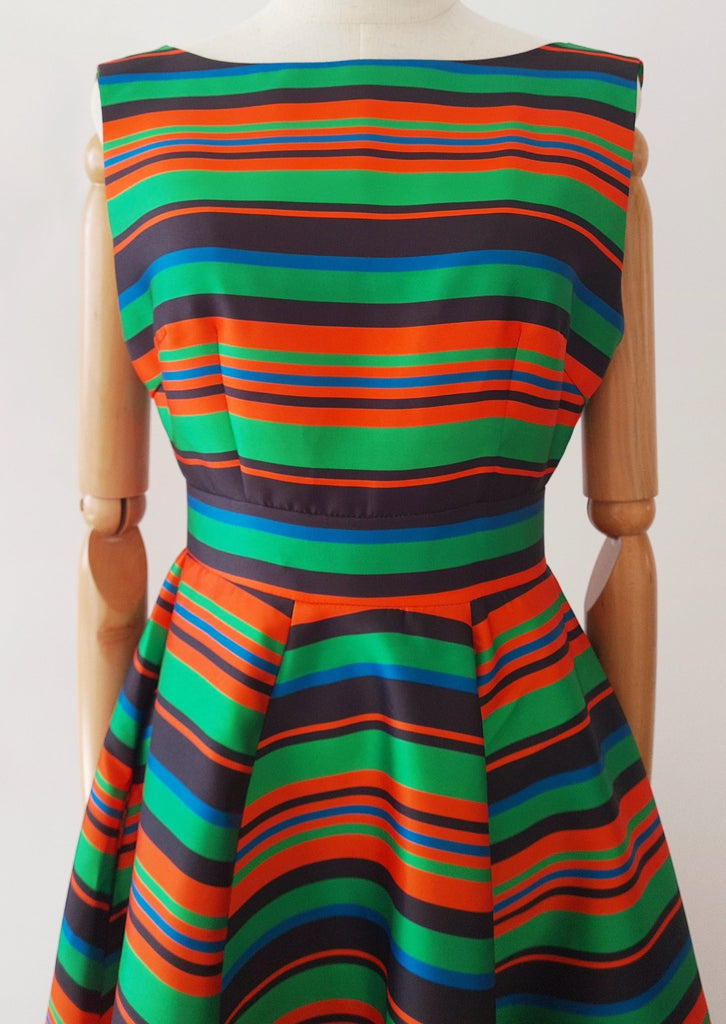 Am:EL Contrast Rainbow Striped Dress