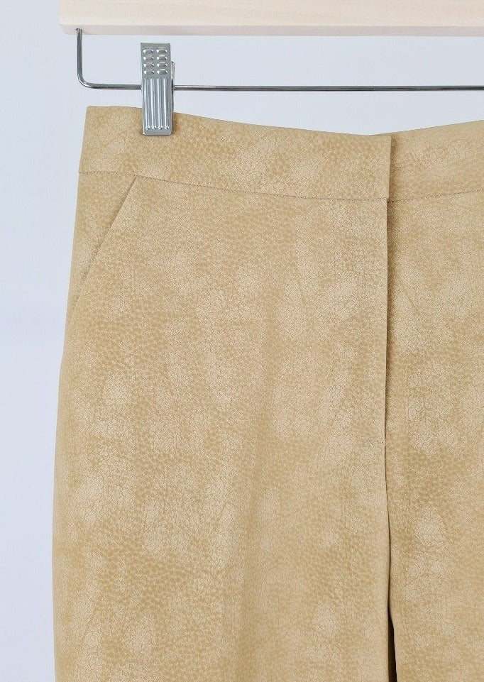 Beige leathery high waist pants - Am:EL Elusive High Waist Pants