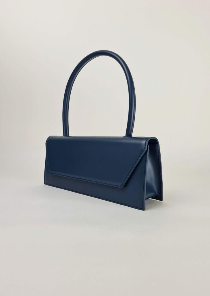 Unique Korean Fashion Leather bag - Simplicity Handbag Dark Blue
