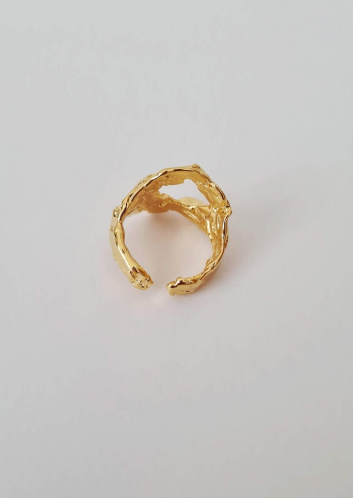 Unique Kfashion Accessories - Golden Lagoon Ring