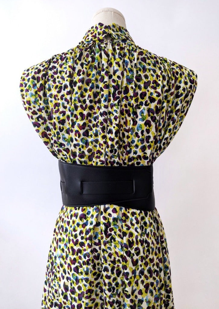 Am:EL Leopard Print Asymmetric Dress