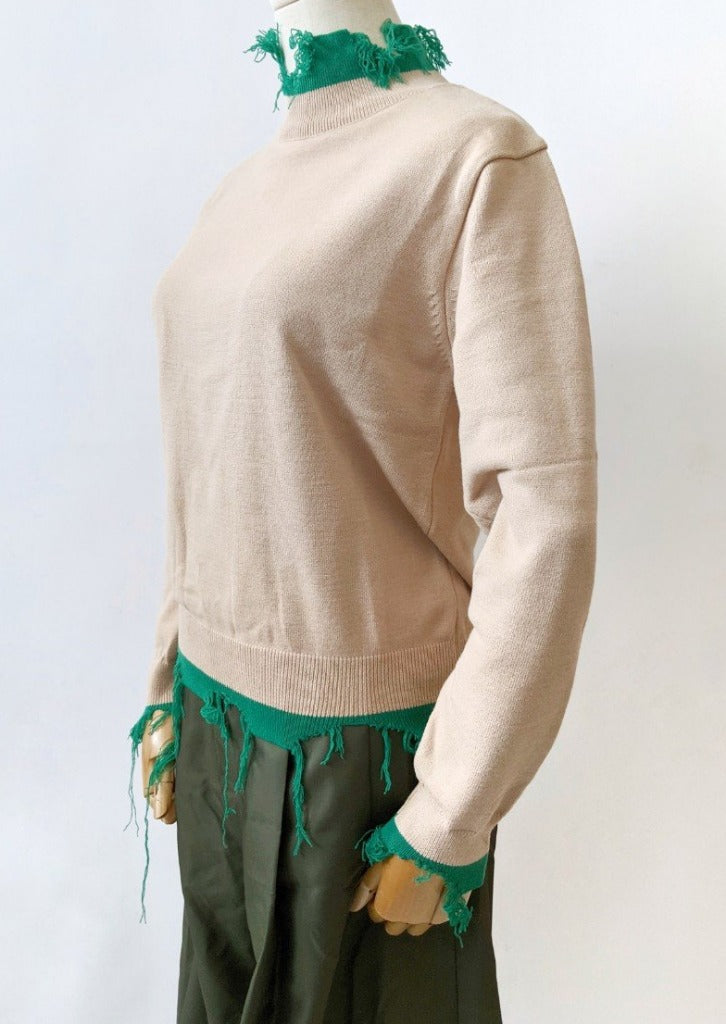 Am:EL Distressed Contrast Colored Sweater
