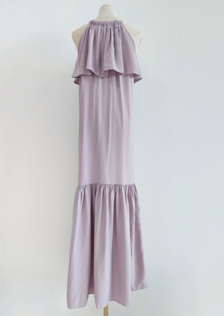 Am:EL | Lovely Lavender Pearl Neck Dress