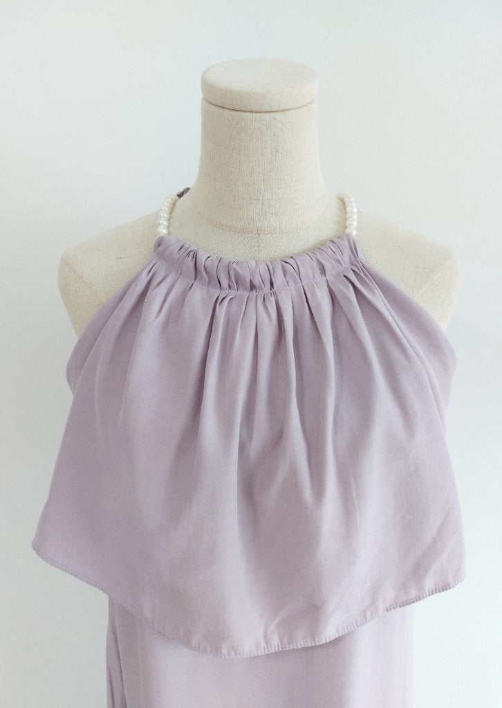 Am:EL | Lovely Lavender Pearl Neck Dress