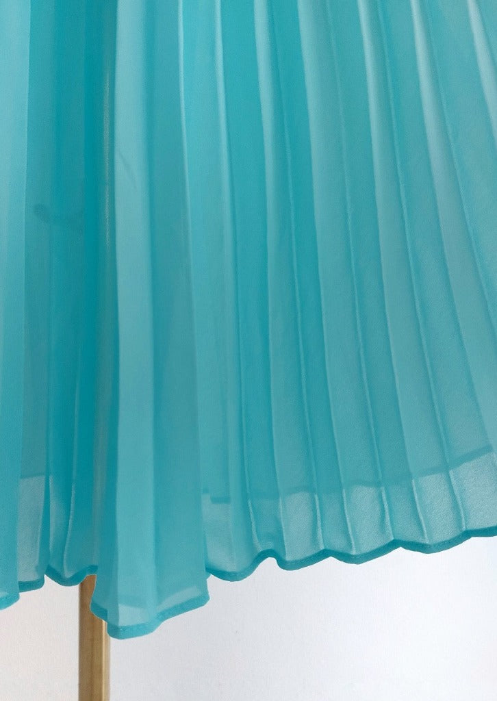 Am:EL Aquamarine All-Over Ruffle Dress