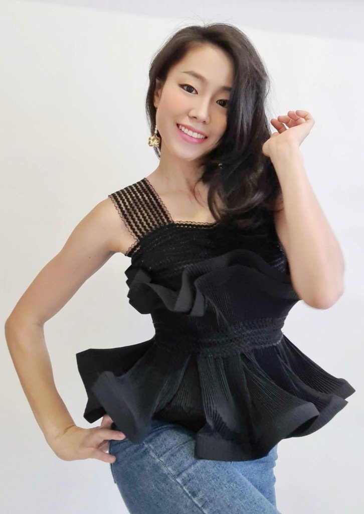 Bouncy Bubbly Top  - Black lacey sleeveless top