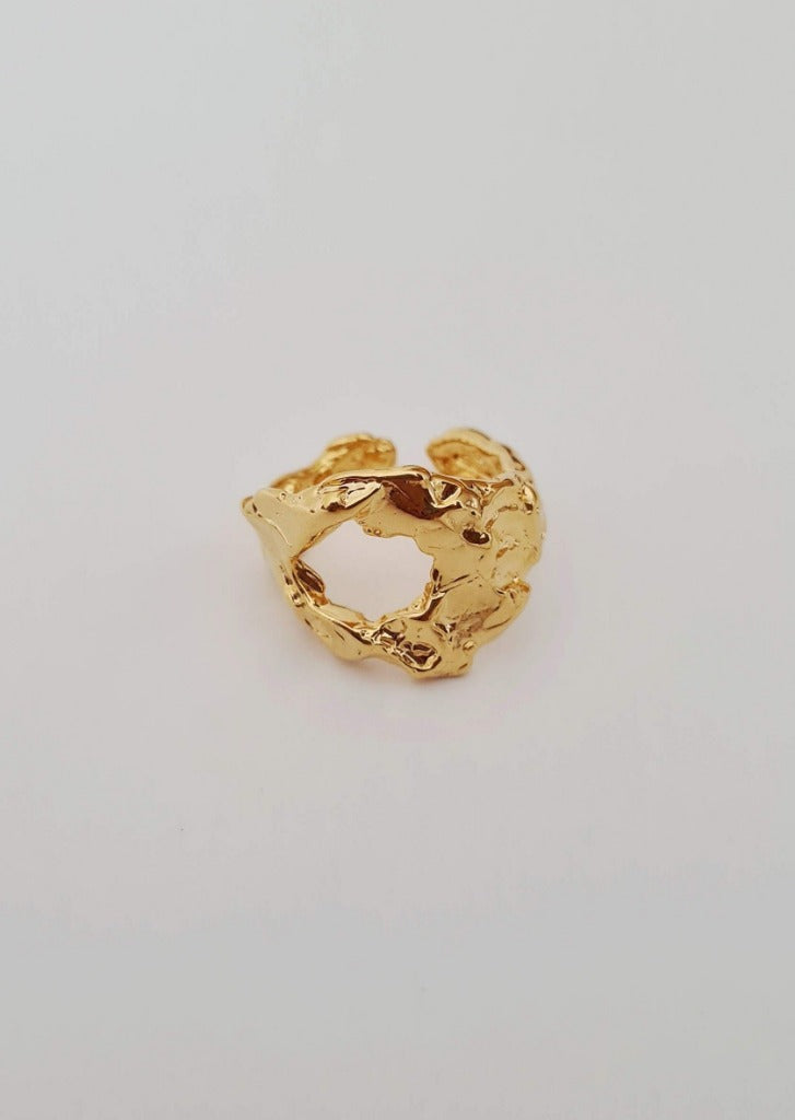 Unique Korean Fashion Accessories - Golden Lagoon Ring